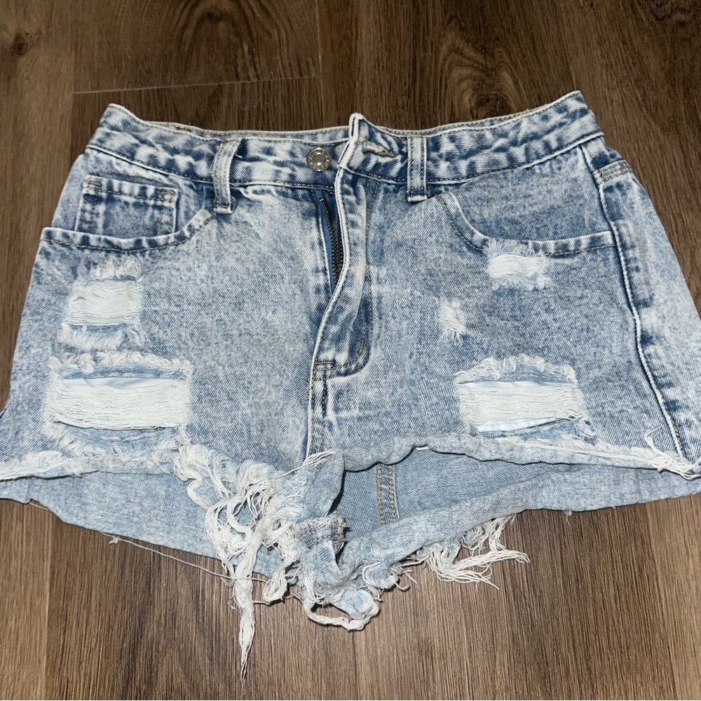 Distressed Denim Women Shorts